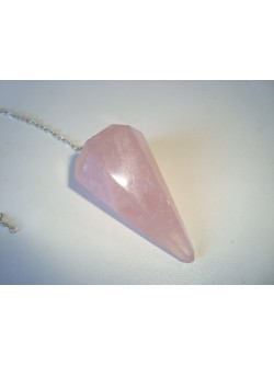 Pêndulo de Pedra Quartzo Rosa.